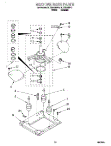 09 - Machine Base parts for Whirlpool Washer Dryer Combo 3LTE5243BW0 from AppliancePartsPros.com