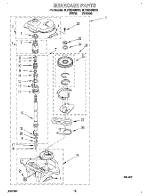12 - Gearcase parts for Whirlpool Washer Dryer Combo 3LTE5243BW0 from AppliancePartsPros.com
