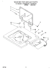 06 - Washer Top And Lid parts for Whirlpool Washer Dryer Combo LTE7245AW0 from AppliancePartsPros.com