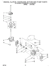 08 - Brake, Clutch, Gearcase, Motor And Pump parts for Whirlpool Washer Dryer Combo LTE7245AW0 from AppliancePartsPros.com