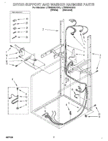 05 - Dryer Support And Washer Harness parts for Whirlpool Washer Dryer Combo LTE6234AN0 from AppliancePartsPros.com