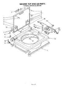 07 - Washer Top And Lid parts for Whirlpool Washer Dryer Combo JWP21000 from AppliancePartsPros.com