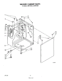 08 - Washer Cabinet parts for Whirlpool Washer Dryer Combo JWP21000 from AppliancePartsPros.com