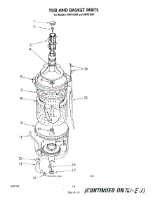 11 - Tub And Basket parts for Whirlpool Washer Dryer Combo JWP21000 from AppliancePartsPros.com