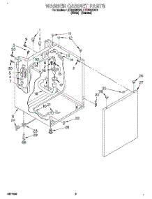 07 - Washer Cabinet parts for Whirlpool Washer Dryer Combo LTE5243BW2 from AppliancePartsPros.com