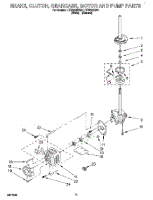 08 - Brake, Clutch, Gearcase, Motor And Pump parts for Whirlpool Washer Dryer Combo LTE5243BW2 from AppliancePartsPros.com