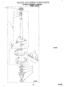 13 - Brake And Drive Tube parts for Whirlpool Washer Dryer Combo LTE5243BW1 from AppliancePartsPros.com