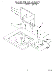 06 - Washer Top And Lid parts for Whirlpool Washer Dryer Combo LTG7245AW0 from AppliancePartsPros.com