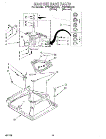 09 - Machine Base parts for Whirlpool Washer Dryer Combo LTG7245AW0 from AppliancePartsPros.com