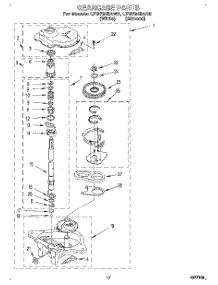 11 - Gearcase parts for Whirlpool Washer Dryer Combo LTG7245AW0 from AppliancePartsPros.com