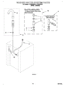 11 - Washer Water System parts for Whirlpool Washer Dryer Combo LTE5243BW2 from AppliancePartsPros.com