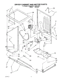 03 - Dryer Cabinet And Motor parts for Whirlpool Washer Dryer Combo LTG6234AW1 from AppliancePartsPros.com