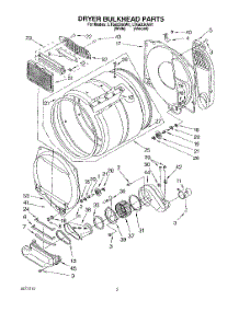 04 - Dryer Bulkhead parts for Whirlpool Washer Dryer Combo LTG6234AW1 from AppliancePartsPros.com