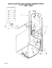05 - Dryer Support And Washer Harness parts for Whirlpool Washer Dryer Combo LTG6234AW1 from AppliancePartsPros.com