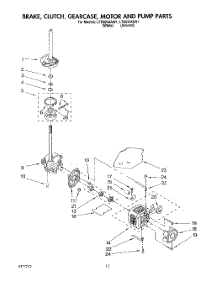 08 - Brake, Clutch, Gearcase, Motor And Pump parts for Whirlpool Washer Dryer Combo LTG6234AW1 from AppliancePartsPros.com