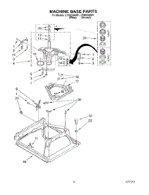 09 - Machine Base parts for Whirlpool Washer Dryer Combo LTG6234AW1 from AppliancePartsPros.com