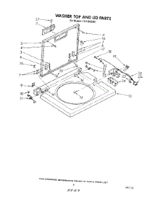 07 - Washer Top And Lid parts for Whirlpool Washer Dryer Combo LT5100XSW0 from AppliancePartsPros.com