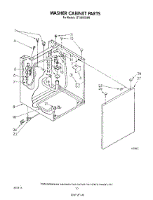 08 - Washer Cabinet parts for Whirlpool Washer Dryer Combo LT5100XSW0 from AppliancePartsPros.com