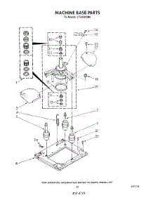 10 - Machine Base parts for Whirlpool Washer Dryer Combo LT5100XSW0 from AppliancePartsPros.com