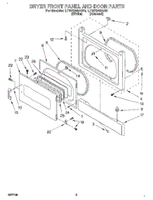 02 - Dryer Front Panel And Door parts for Whirlpool Washer Dryer Combo LTG7245AN0 from AppliancePartsPros.com