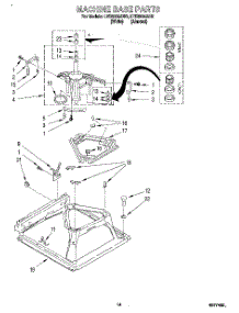 09 - Machine Base parts for Whirlpool Washer Dryer Combo LTE6234AN2 from AppliancePartsPros.com
