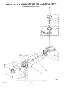 09 - Brake, Clutch, Gearcase, Motor And Pump parts for Whirlpool Washer Dryer Combo JV020000 from AppliancePartsPros.com