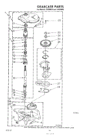 13 - Gearcase parts for Whirlpool Washer Dryer Combo JV020000 from AppliancePartsPros.com