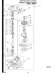 11 - Gearcase parts for Whirlpool Washer Dryer Combo LTG6234AN3 from AppliancePartsPros.com