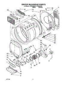04 - Dryer Bulkhead parts for Whirlpool Washer Dryer Combo LTG6234AW3 from AppliancePartsPros.com
