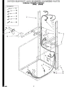 05 - Dryer Support And Washer Harness parts for Whirlpool Washer Dryer Combo LTG6234AW3 from AppliancePartsPros.com