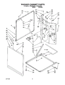 07 - Washer Cabinet parts for Whirlpool Washer Dryer Combo LTG6234AW3 from AppliancePartsPros.com