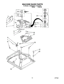 09 - Machine Base parts for Whirlpool Washer Dryer Combo LTG6234AW3 from AppliancePartsPros.com