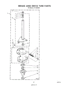 14 - Brake And Drive Tube parts for Whirlpool Washer Dryer Combo LT5100XSW0 from AppliancePartsPros.com