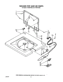 07 - Washer Top And Lid parts for Whirlpool Washer Dryer Combo LT7000XVW0 from AppliancePartsPros.com