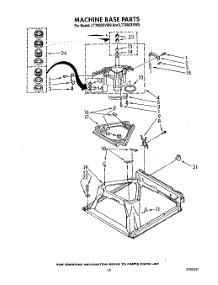 10 - Machine Base parts for Whirlpool Washer Dryer Combo LT7000XVW0 from AppliancePartsPros.com