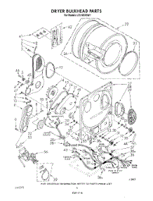 05 - Dryer Bulkhead parts for Whirlpool Washer Dryer Combo LT5100XSW1 from AppliancePartsPros.com