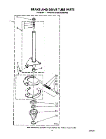 13 - Brake And Drive Tube parts for Whirlpool Washer Dryer Combo LT7000XVW0 from AppliancePartsPros.com