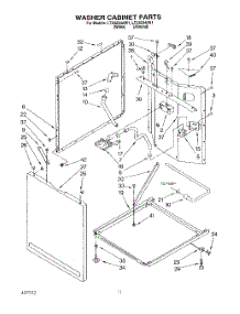 07 - Washer Cabinet parts for Whirlpool Washer Dryer Combo LTG6234AN1 from AppliancePartsPros.com