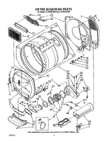 05 - Dryer Bulkhead parts for Whirlpool Washer Dryer Combo LT7004XVW0 from AppliancePartsPros.com