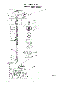 11 - Gearcase parts for Whirlpool Washer Dryer Combo LTG6234AN1 from AppliancePartsPros.com