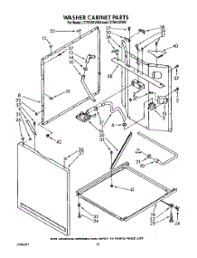 08 - Washer Cabinet parts for Whirlpool Washer Dryer Combo LT7004XVW0 from AppliancePartsPros.com