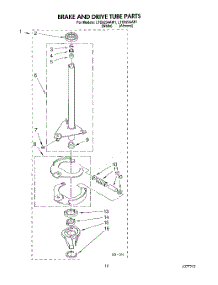 12 - Brake And Drive Tube parts for Whirlpool Washer Dryer Combo LTG6234AN1 from AppliancePartsPros.com