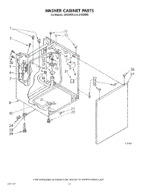 08 - Washer Cabinet parts for Whirlpool Washer Dryer Combo JV020080 from AppliancePartsPros.com