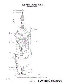 11 - Tub And Basket parts for Whirlpool Washer Dryer Combo LT5100XSW1 from AppliancePartsPros.com