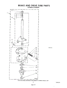 14 - Brake And Drive Tube parts for Whirlpool Washer Dryer Combo LT5100XSW1 from AppliancePartsPros.com