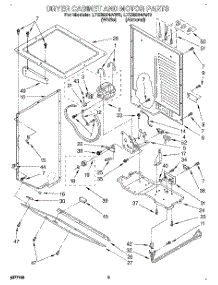 03 - Dryer Cabinet And Motor parts for Whirlpool Washer Dryer Combo LTE6234AW0 from AppliancePartsPros.com
