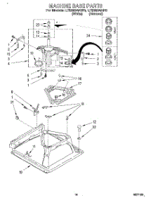 09 - Machine Base parts for Whirlpool Washer Dryer Combo LTE6234AW0 from AppliancePartsPros.com