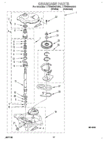 11 - Gearcase parts for Whirlpool Washer Dryer Combo LTE6234AW0 from AppliancePartsPros.com