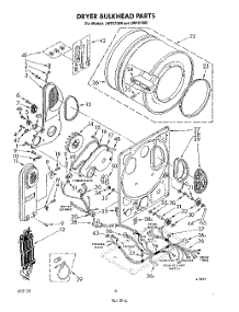 05 - Dryer Bulkhead parts for Whirlpool Washer Dryer Combo JWP21080 from AppliancePartsPros.com