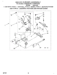 15 - 3391670 Burner Assembly parts for Whirlpool Washer Dryer Combo LTG6234AN0 from AppliancePartsPros.com